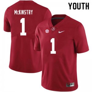 NCAA Youth Alabama Crimson Tide #1 Ga'Quincy McKinstry Stitched College 2021 Nike Authentic Crimson Football Jersey ES17H10WY